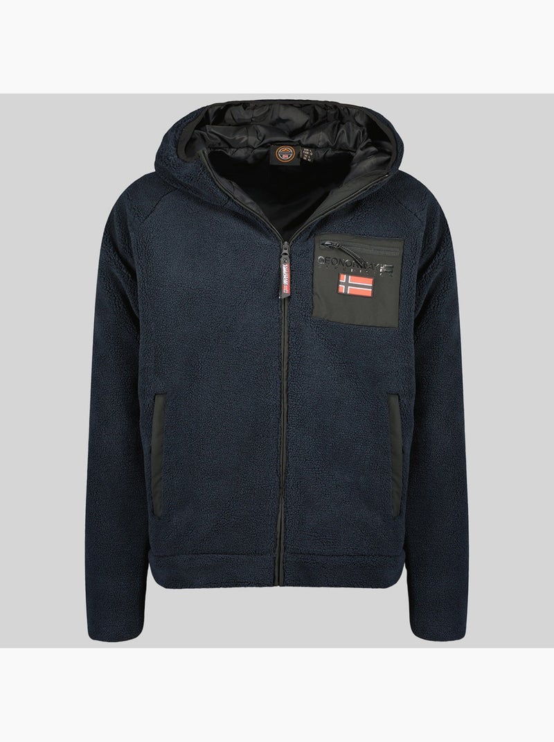 Veste polaire zippée à capuche udaf – geographical norway Bleu marine - Kiabi