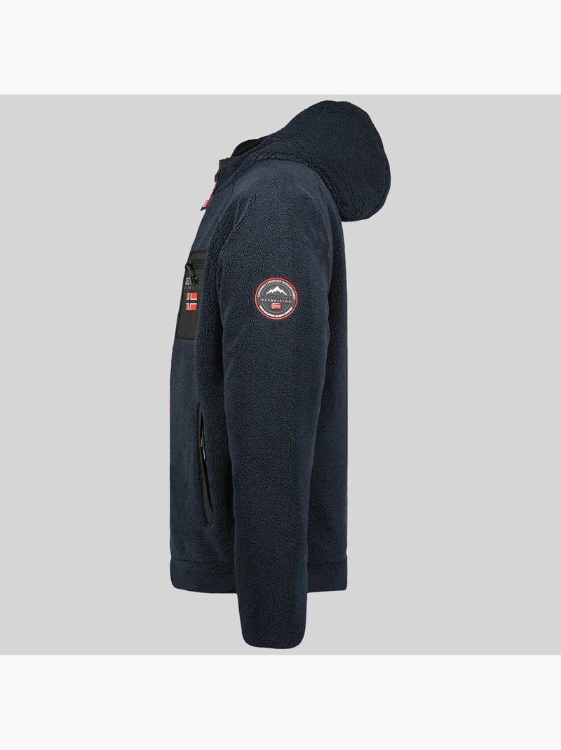 Veste polaire zippée à capuche udaf – geographical norway Bleu marine - Kiabi
