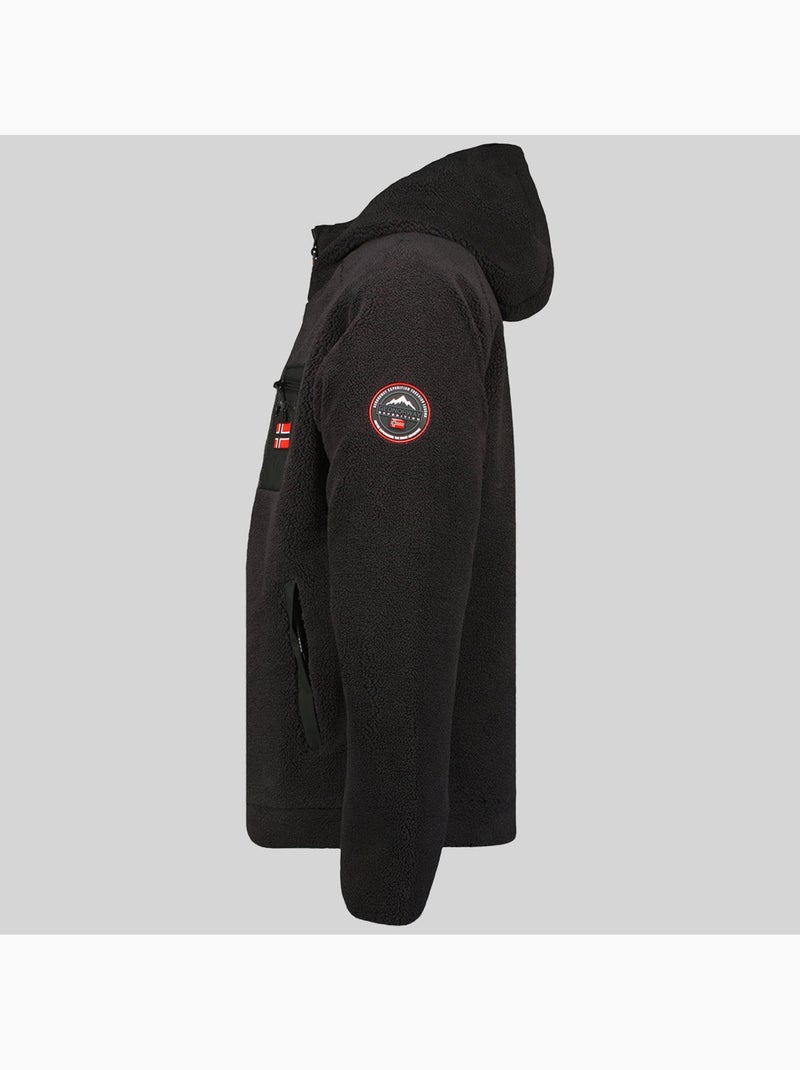 Veste polaire zippée à capuche udaf – geographical norway Noir - Kiabi