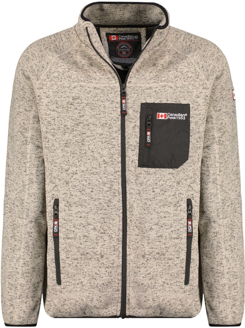 Veste polaire zippée col montant titleak – canadian peak Gris clair - Kiabi