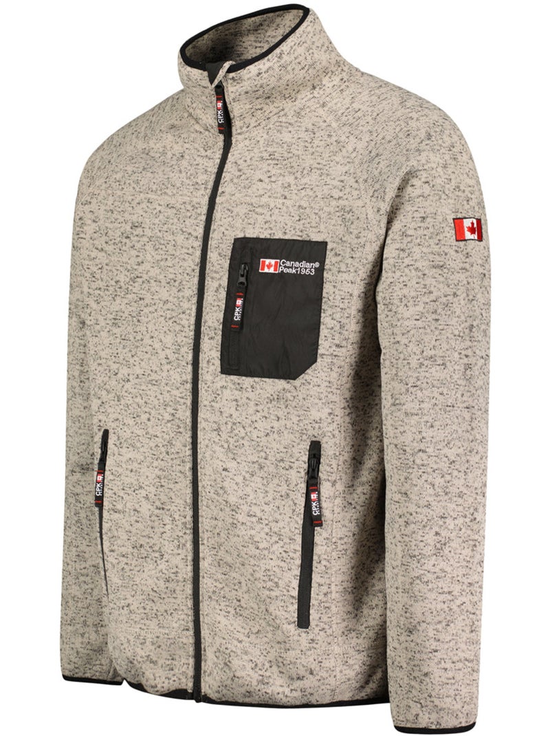 Veste polaire zippée col montant titleak – canadian peak Gris clair - Kiabi