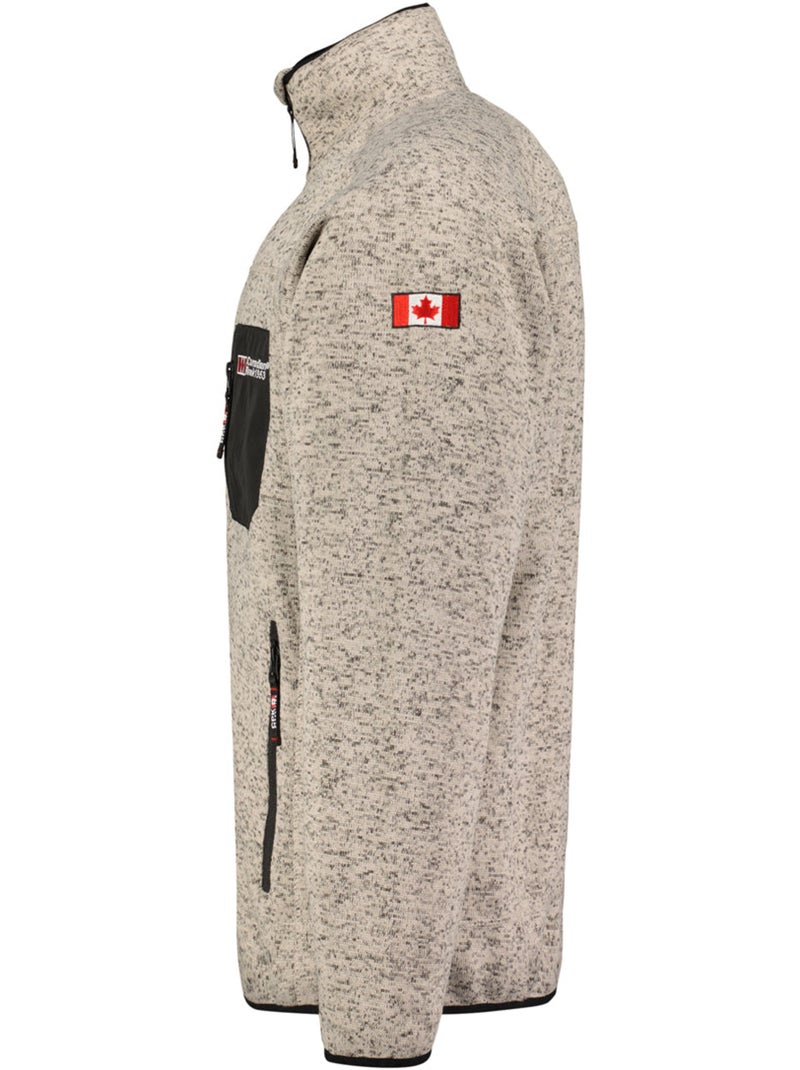 Veste polaire zippée col montant titleak – canadian peak Gris clair - Kiabi