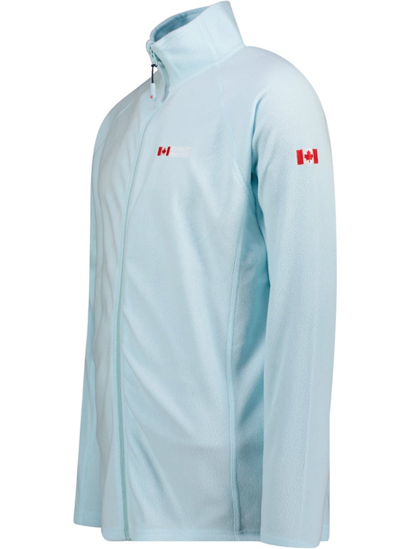 Veste polaire zippée col montant tugeak – canadian peak Bleu ciel - Kiabi