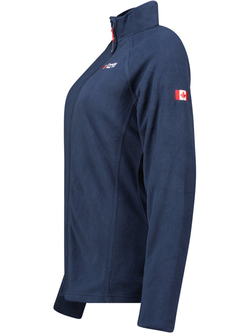 Veste polaire zippée col montant tugeak – canadian peak Bleu marine - Kiabi