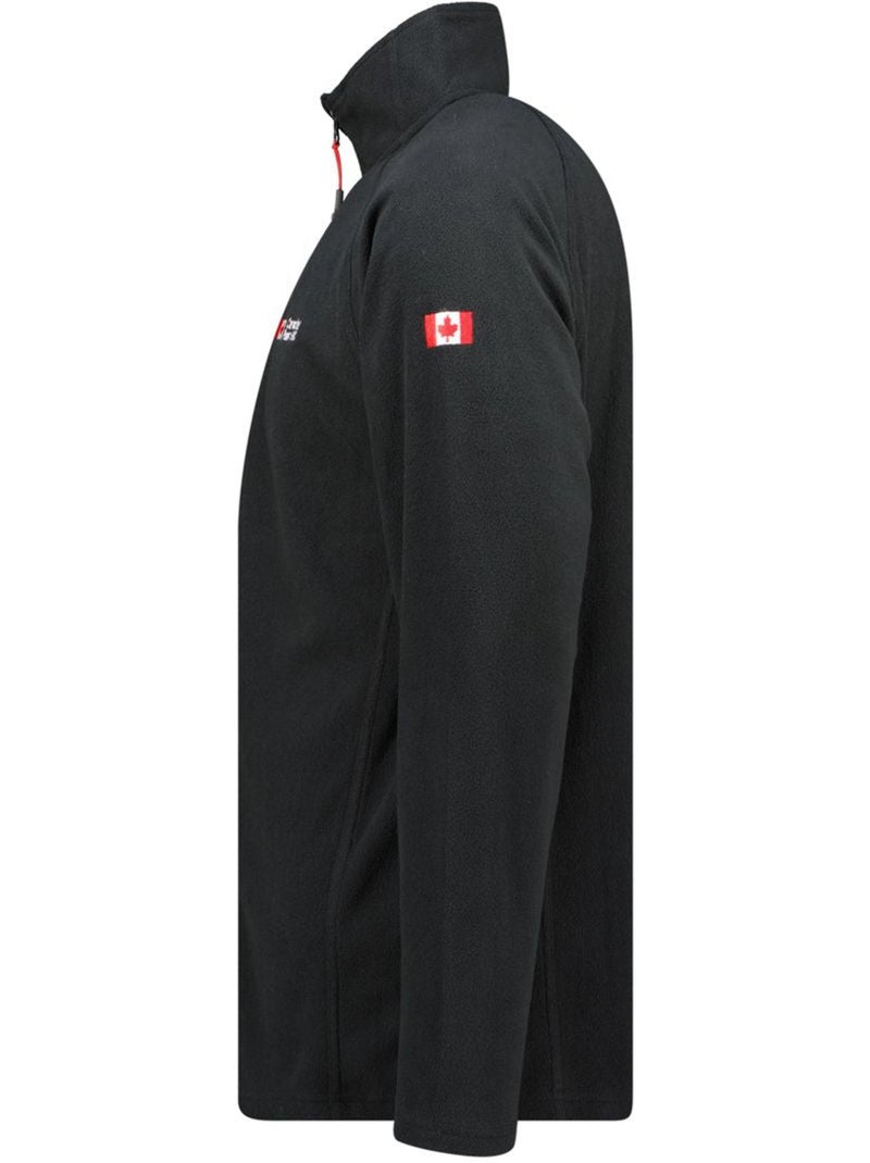 Veste polaire zippée col montant tugeak – canadian peak Noir - Kiabi
