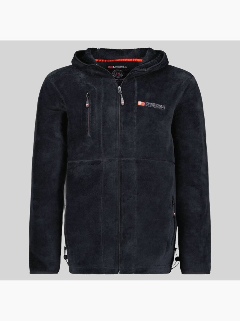 Veste polaire zippée upload hood – geographical norway Bleu marine - Kiabi