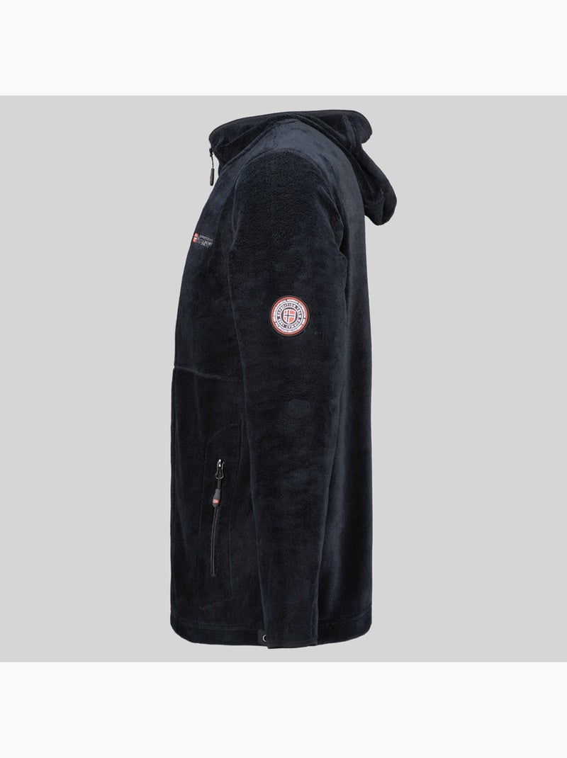 Veste polaire zippée upload hood – geographical norway Noir - Kiabi