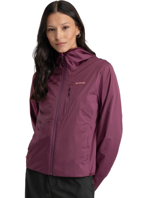 Veste randonnée imperméable ultralégère femme randonnée femme velora - Kiabi