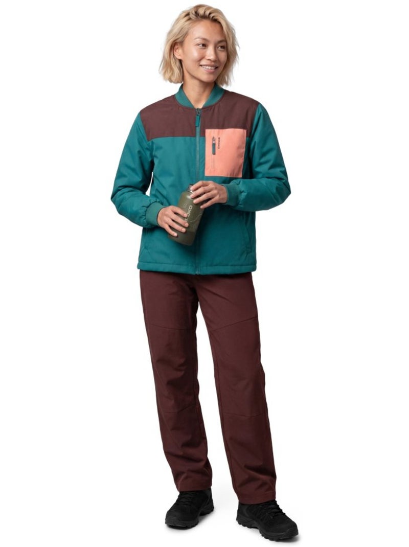 Veste randonnée isolante col bomber homme femme sarek-w Bleu - Kiabi