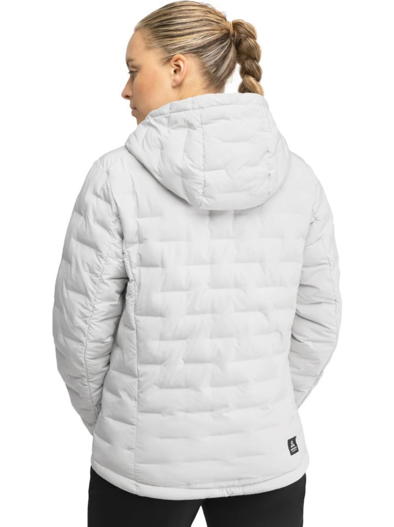 Veste randonnée isolante légère femme randonnée femme bivy Blanc Gris - Kiabi