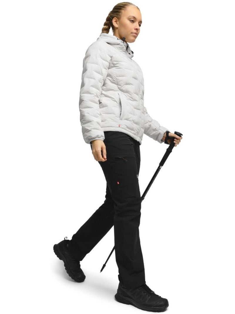 Veste randonnée isolante légère femme randonnée femme bivy Blanc Gris - Kiabi