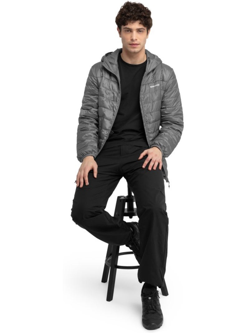 Veste randonnée isolante ultralégère homme randonnée homme terrain Blanc Gris - Kiabi