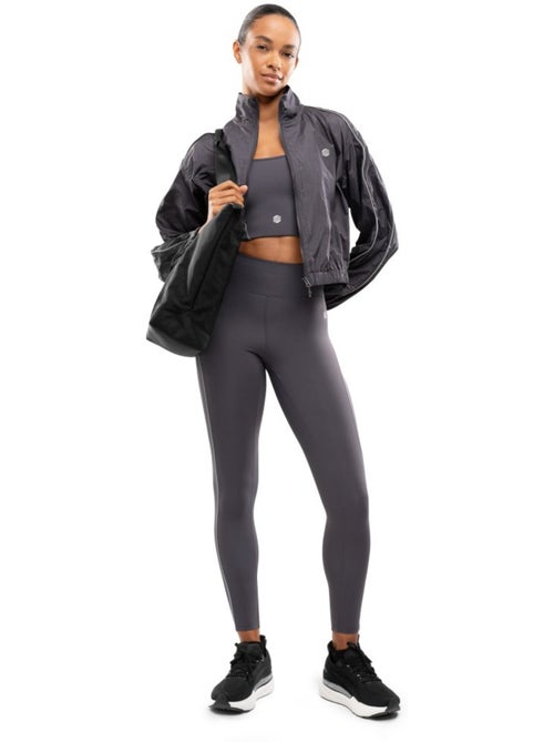 Veste running légère femme fitness femme ueno dark gray - Kiabi