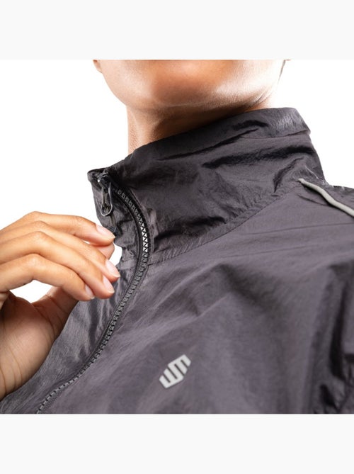 Veste running légère femme fitness femme ueno dark gray - Kiabi