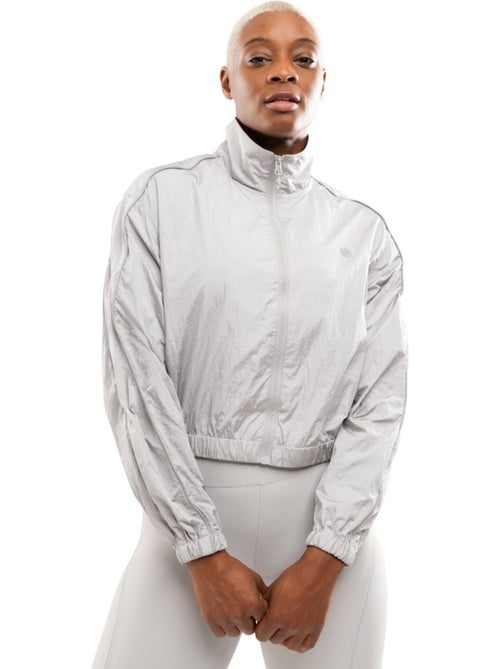 Veste running légère femme fitness femme ueno light gray - Kiabi
