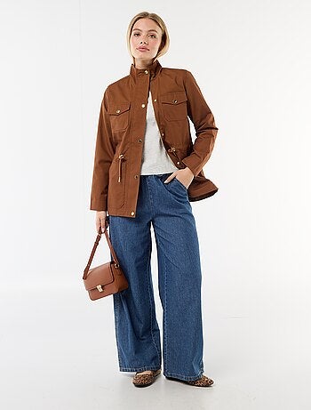 Veste saharienne à pressions devant