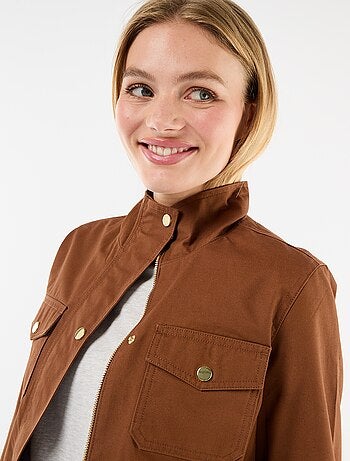 Veste saharienne à pressions devant