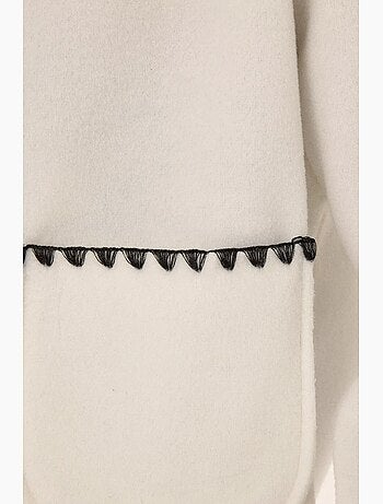 Veste sans col avec coutures contrastées hiccup