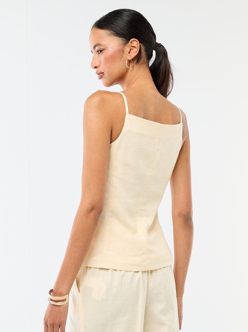 Veste sans manches à bretelles Beige - Kiabi