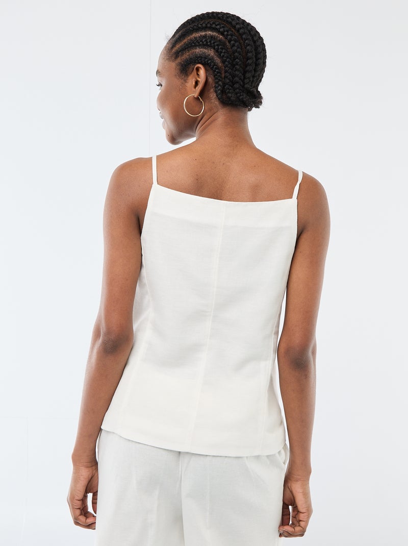 Veste sans manches à bretelles Blanc - Kiabi