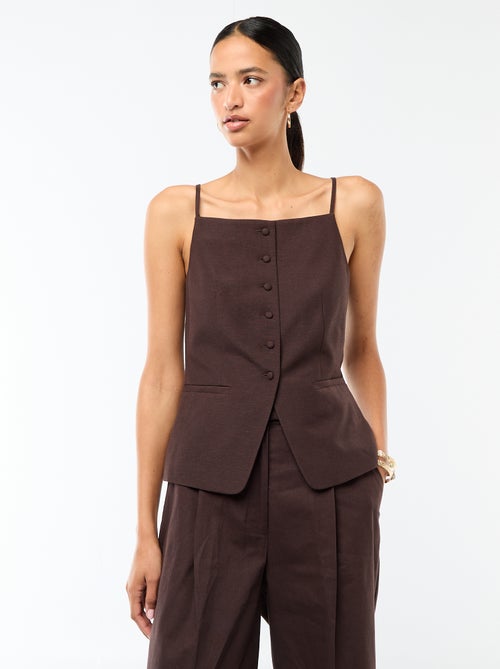 Veste sans manches à bretelles - Kiabi