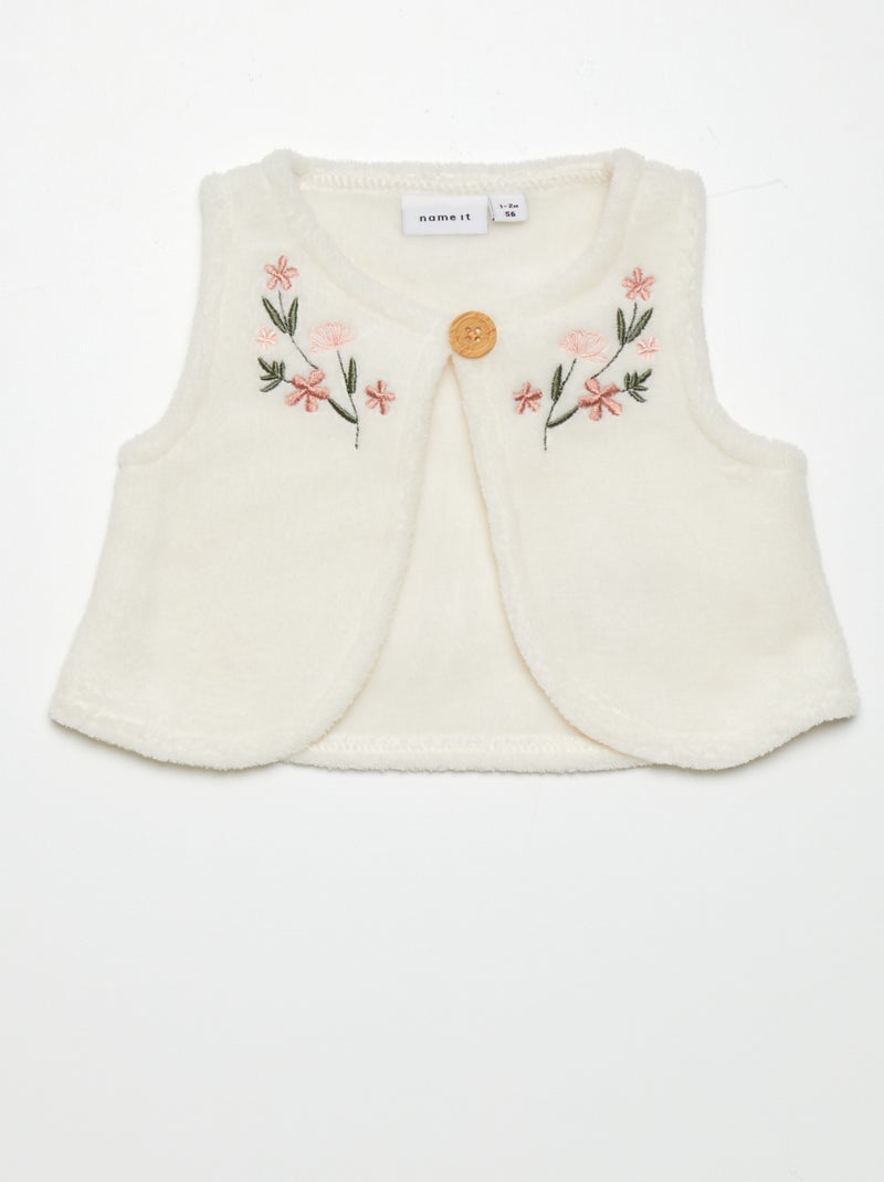 Veste sans manches à fausse fourrure Beige - Kiabi