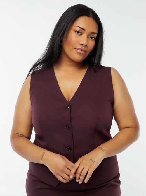 Veste sans manches avec ouverture boutonnée - Kiabi