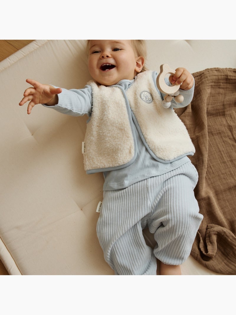 Veste sans manches bébé en sherpa voix lactée Ecru - Kiabi