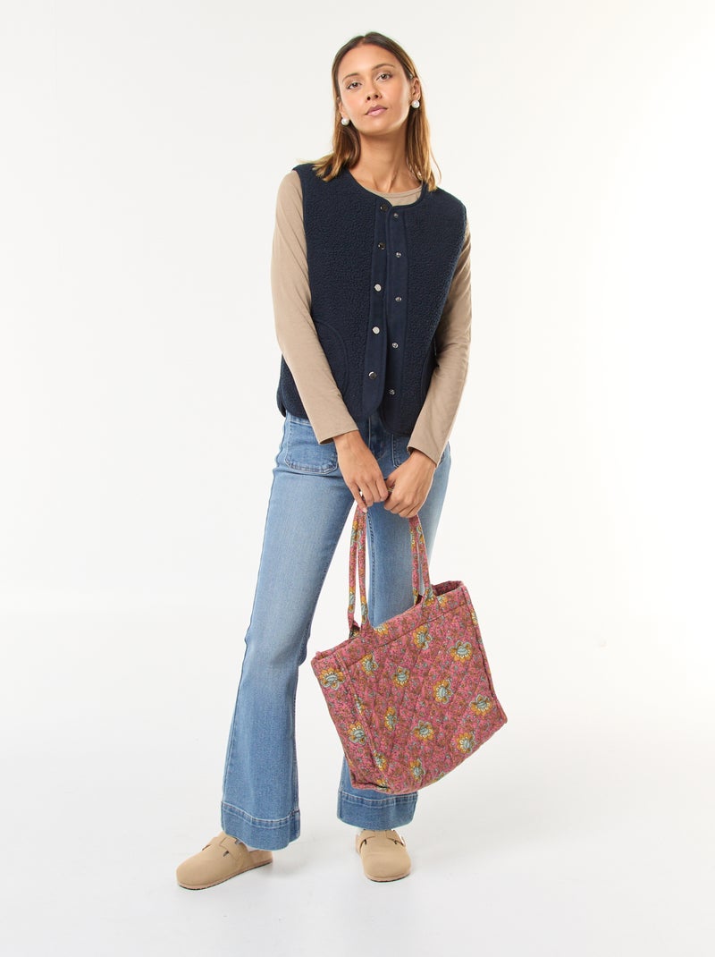 Veste sans manches effet mouton Bleu - Kiabi