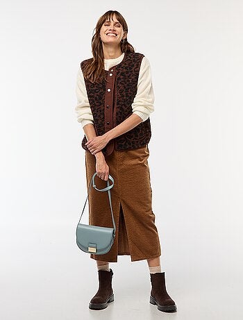 Veste sans manches effet mouton