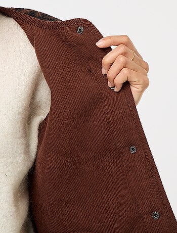 Veste sans manches effet mouton