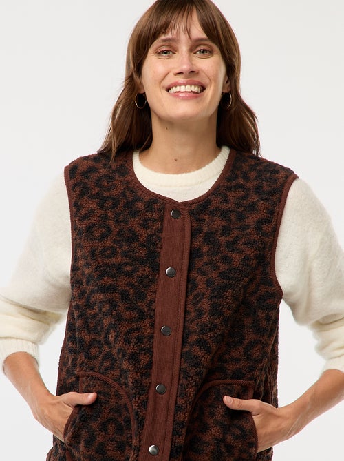 Veste sans manches effet mouton - Kiabi