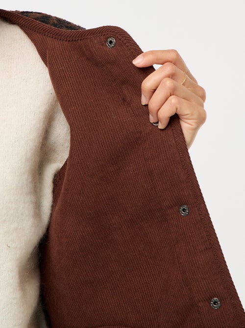 Veste sans manches effet mouton - Kiabi