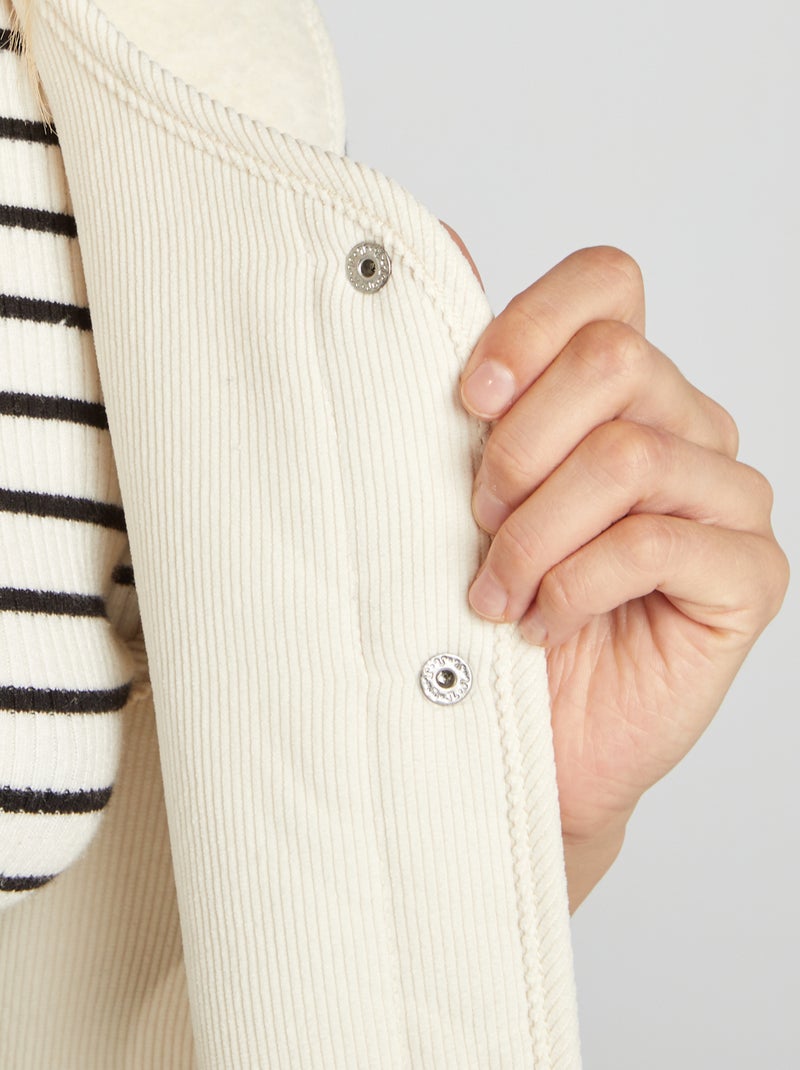 Veste sans manches effet moutonné Beige - Kiabi