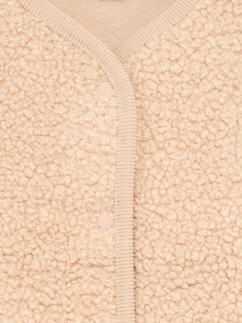 Veste sans manches effet moutonné Beige - Kiabi