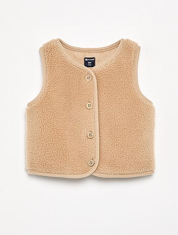 Veste sans manches effet moutonné