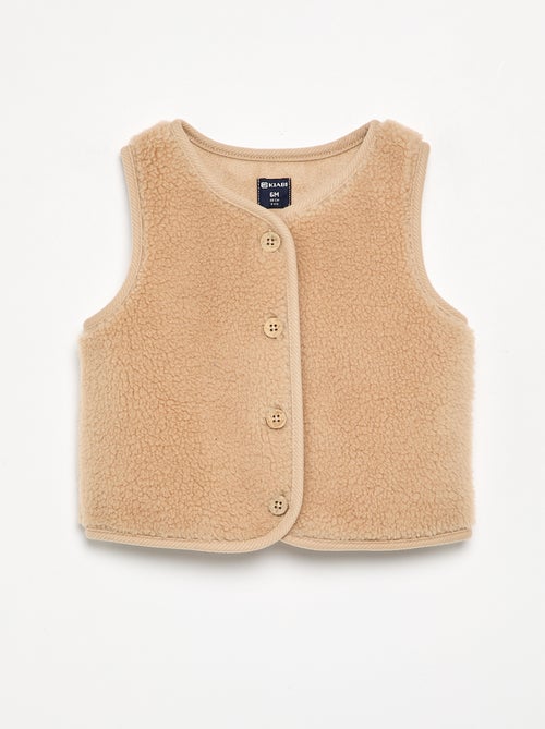 Veste sans manches effet moutonné - Kiabi