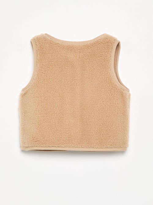 Veste sans manches effet moutonné - Kiabi