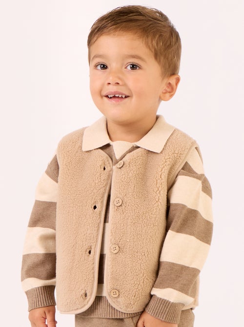 Veste sans manches effet moutonné - Kiabi