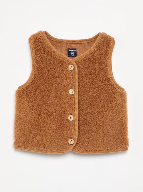 Veste sans manches effet moutonné - Kiabi