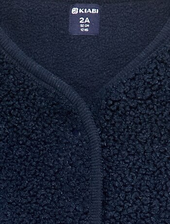 Veste sans manches effet moutonné