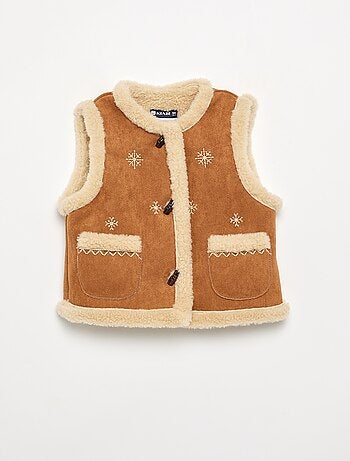 Veste sans manches effet moutonné