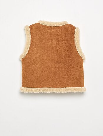 Veste sans manches effet moutonné
