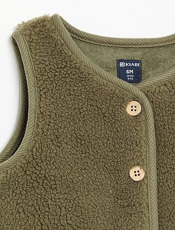 Veste sans manches effet moutonné