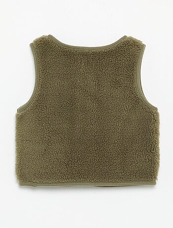 Veste sans manches effet moutonné