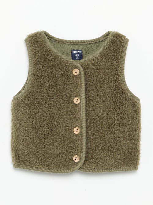 Veste sans manches effet moutonné - Kiabi