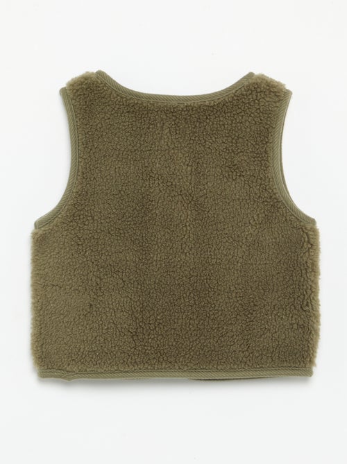 Veste sans manches effet moutonné - Kiabi