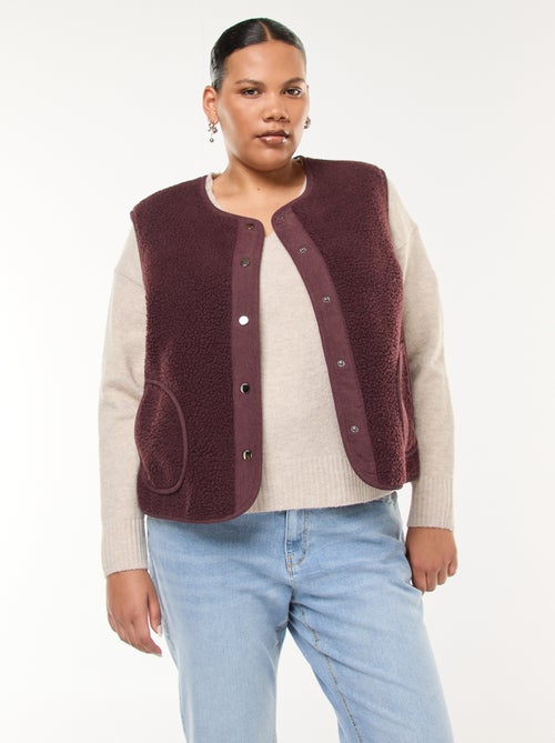 Veste sans manches effet moutonné - Kiabi