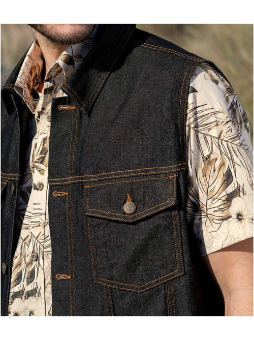 Veste Sans Manches en Jean - ATLAS FOR MEN - Kiabi Veste Sans Manches en Jean - ATLAS FOR MEN - Kiabi