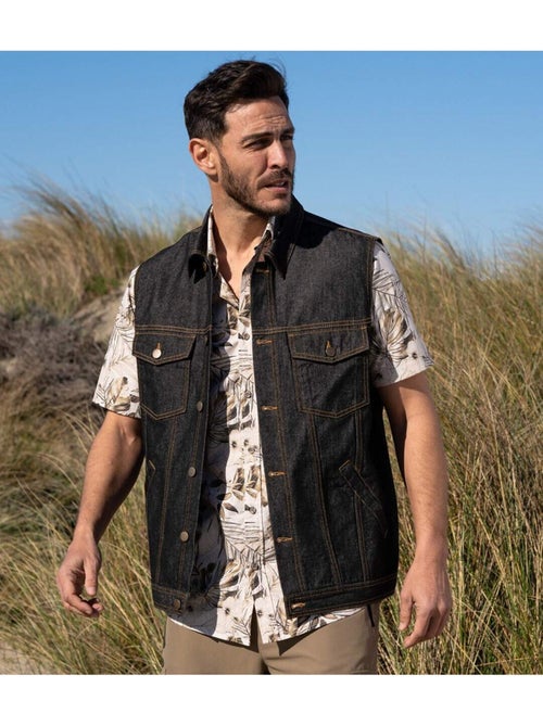 Veste Sans Manches en Jean - ATLAS FOR MEN - Kiabi Veste Sans Manches en Jean - ATLAS FOR MEN - Kiabi
